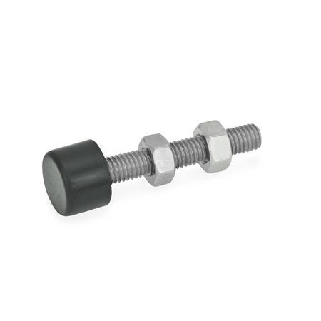 Otto Ganter Stainless Steel Toggle Clamp Spindle Assembly with or without Protective Cap, GN 807